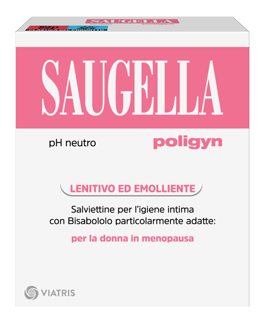 SAUGELLA POLIGYN PH NEUTRO SALVIETTINE IGIENE INTIMA LENITIVO ED EMOLLIENTE 10 PEZZI - Gruppofarmastore.it