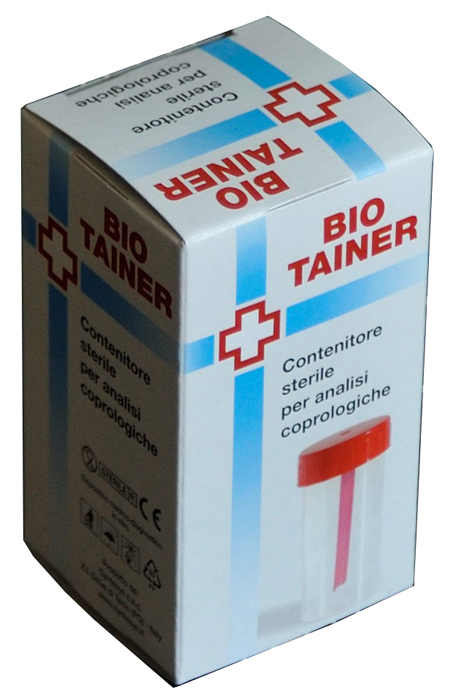 CONTENITORE PER FECI STERILE BIO TAINER 1 PEZZO - Gruppofarmastore.it