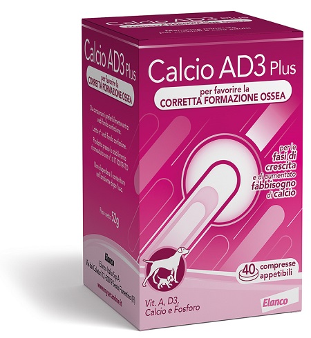 CALCIO AD3 PLUS 40 COMPRESSE APPETIBILI - Gruppofarmastore.it