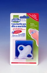 CUSCINETTO PER DITA A MARTELLO REALIZZATO IN GEL DI SILICONEBIANCO SEMITRASPARENTE SAGOMATA PER PROTEGGERE E DISTENDERE LE DITA CONTRATTE IGIENEPIEDE 2 PEZZI - Gruppofarmastore.it