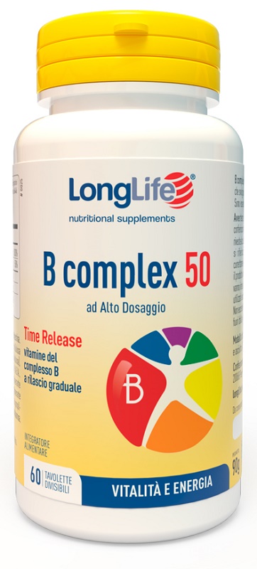 LONGLIFE B COMPLEX 50 RILASCIO GRADUALE 60 TAVOLETTE DIVISIBILI - Gruppofarmastore.it