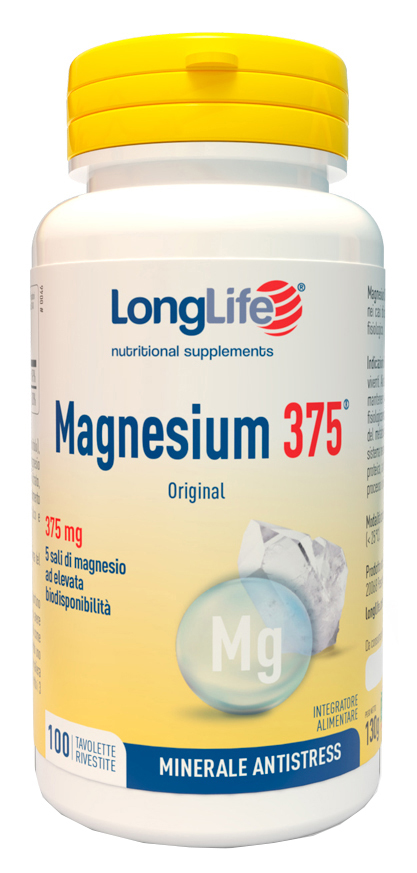 LONGLIFE MAGNESIUM 375 ORIGINAL 375 MG 100 TAVOLETTE - Gruppofarmastore.it