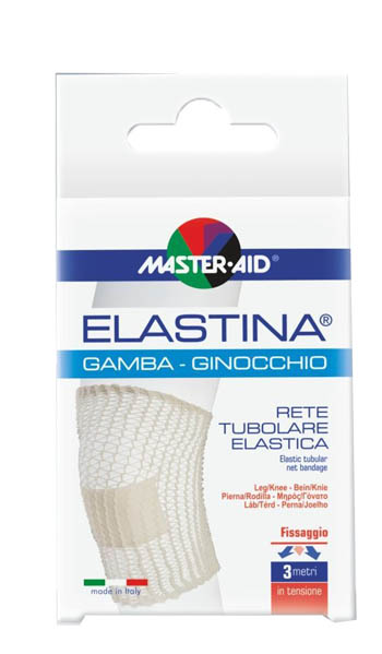 RETE TUBOLARE ELASTICA IPOALLERGENICA MASTER-AID ELASTINA GAMBA/GINOCCHIO 3 MT IN TENSIONE CALIBRO 5 CM - Gruppofarmastore.it