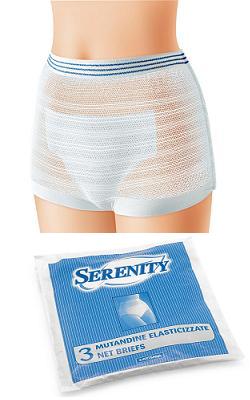 MUTANDINA ELASTICA RETTANGOLARE A RETE SERENITY L 3 PEZZI - Gruppofarmastore.it