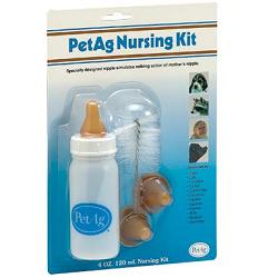 NURSING KIT BIBERON DA 120ML PER ANIMALI + TETTARELLE DI VARIE MISURE + SCOVOLINO PER PULIZIA - Gruppofarmastore.it