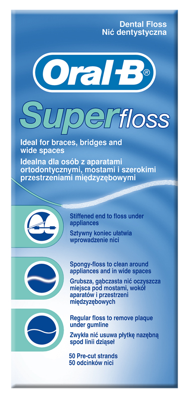 ORALB SUPERFLOSS FILO INTERDENTALE 50 FILI - Gruppofarmastore.it