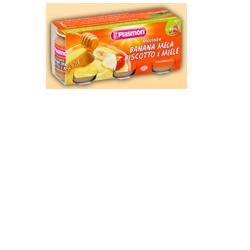 PLASMON OMOGENEIZZATO BANANA/MELA/BISCOTTI/MIELE 120 G X 3 PEZZI - Gruppofarmastore.it
