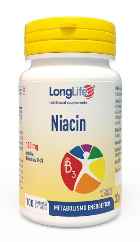 LONGLIFE NIACIN 100 MG 100 COMPRESSE DIVISIBILI - Gruppofarmastore.it