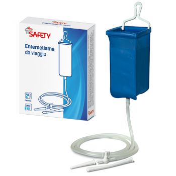 ENTEROCLISMA DA VIAGGIO KLISTER IN GOMMA CON CANNULA ANALE EVAGINALE 2 LITRI - Gruppofarmastore.it