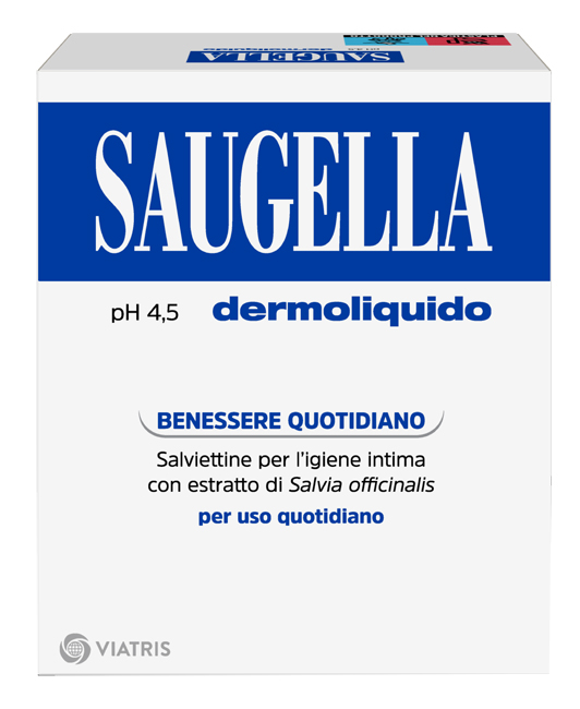 SAUGELLA DERMOLIQUIDO PH 4,5 SALVIETTINE IGIENE INTIMA BENESSERE QUOTIDIANO 10 PEZZI - Gruppofarmastore.it
