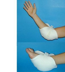 GOMITIERA/TALLONIERA IN VELLO SINTETICO PER LA PREVENZIONE DELLE PIAGHE DA DECUBITO A LIVELLO DEI GOMITI E/O DEI TALLONI NEI PAZIENTI LUNGODEGENTI. SISTEMA DI FISSAGGIO A VELCRO - Gruppofarmastore.it