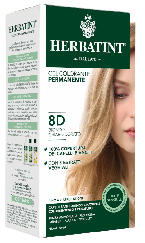 HERBATINT 8D BIONDO CHIARO DORATO 150 ML - Gruppofarmastore.it
