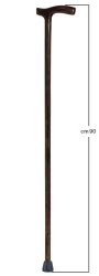 BASTONE IMPUGNATURA ANATOMICA UOMO LEGNO LUCIDO SCURO - Gruppofarmastore.it