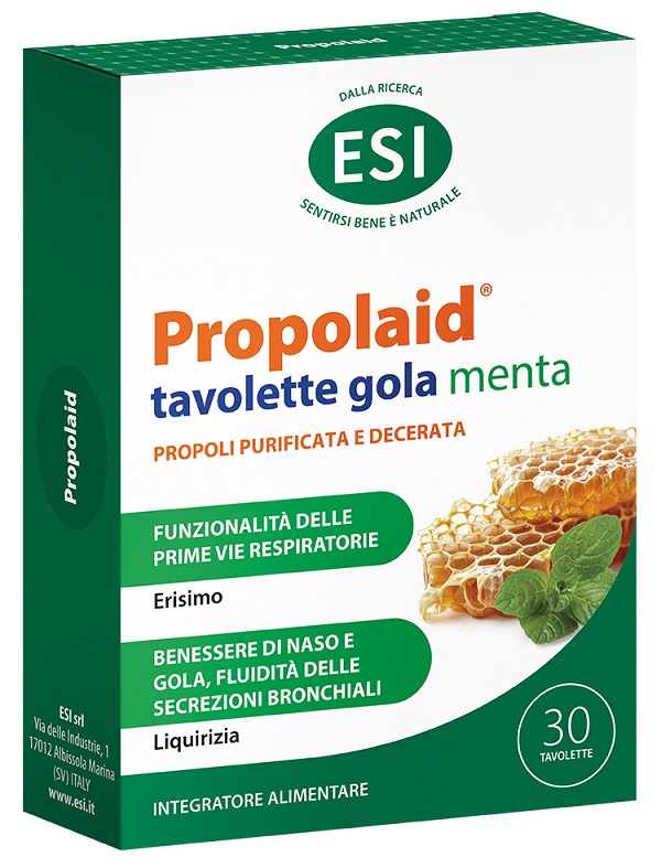 ESI PROPOLAID TAVOLETTE GOLA MENTA 30 TAVOLETTE - Gruppofarmastore.it