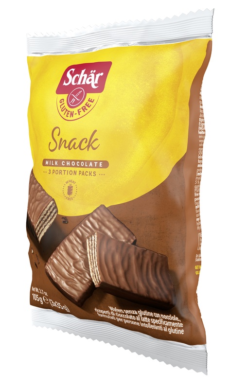 SCHAR SNACK CON CIOCCOLATO AL LATTE E NOCCIOLE 3 WAFER X 35 G - Gruppofarmastore.it
