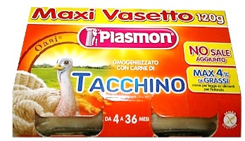 PLASMON OMOGENEIZZATO TACCHINO 120 G X 2 PEZZI - Gruppofarmastore.it