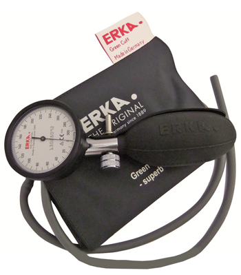 SFIGMOMANOMETRO ANEROIDE KOBOLD ERKA  SCALA DA 300 MMHG CON SUDDIVISIONE DI 2 MM  MANOMETRO DI PRECISIONE IN ALLUMINIO ANODIZZATO E MONOPALLA INCORPORATA  MODELLO A 1 TUBO - Gruppofarmastore.it