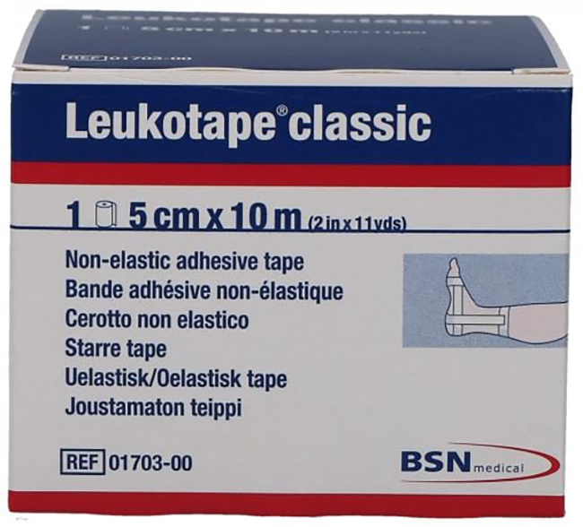 LEUKOTAPE BENDA ANELASTICA PER BENDAGGI FUNZIONALI 5X100 CM - Gruppofarmastore.it