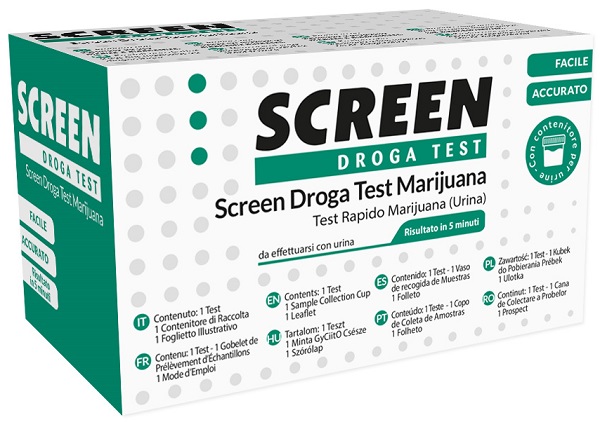 SCREEN DROGA TEST MARIJUANA TEST ANTIDROGA CON CONTENITORE URINA - Gruppofarmastore.it