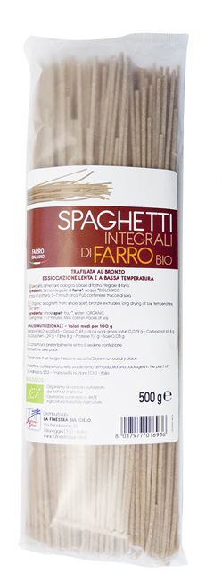 SPAGHETTI INTEGRALI DI FARRO BIO 500 G - Gruppofarmastore.it