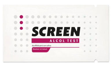 ALCOL TEST MONOUSO RILEVA ALCOL NELL'ORGANISMO TRAMITE SALIVA SCREEN ALCOL TEST - Gruppofarmastore.it
