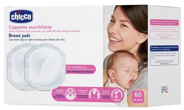 CHICCO COPPETTA ASSORBILATTE ANTIBATTERICA 60 PEZZI - Gruppofarmastore.it