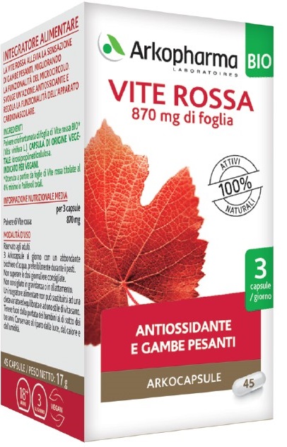ARKO CAPSULE VITE ROSSA 45 CAPSULE - Gruppofarmastore.it