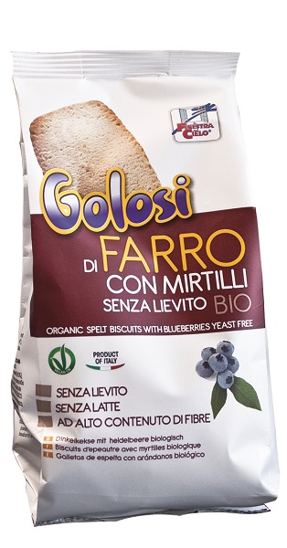 FSC I GOLOSI BISCOTTI DI FARRO E MIRTILLI BIO SENZA LIEVITO VEGAN SENZA LATTE 250 G - Gruppofarmastore.it