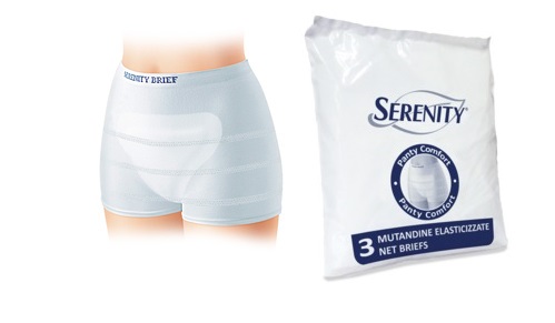 MUTANDINA A RETE PER INCONTINENZA SERENITY PANTY COMFORT M 3 PEZZI - Gruppofarmastore.it