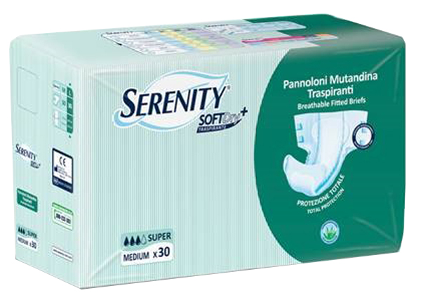 PANNOLONE PER INCONTINENZA A MUTANDINA SERENITY SOFTDRY+ ALOE SUPER MEDIUM 30 PEZZI - Gruppofarmastore.it