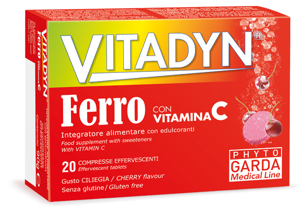 VITADYN FERRO + VITAMINA C 20 COMPRESSE EFFERVESCENTI - Gruppofarmastore.it