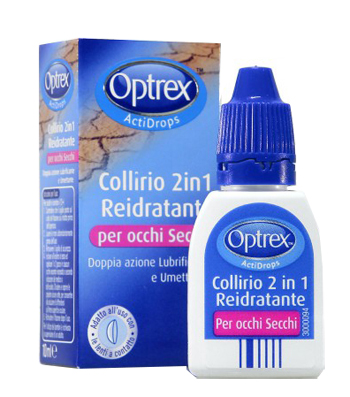 GOCCE OCULARI OPTREX ACTIDROPS 2IN1 REIDRATANTE OCCHI STANCHI 1 PEZZO - Gruppofarmastore.it