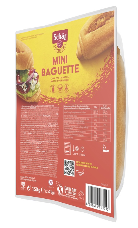 SCHAR MINI BAGUETTE SENZA LATTOSIO 2 X 75 G - Gruppofarmastore.it