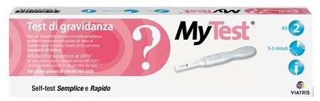 TEST DI GRAVIDANZA RAPIDO HCG MYTEST 2 PEZZI - Gruppofarmastore.it