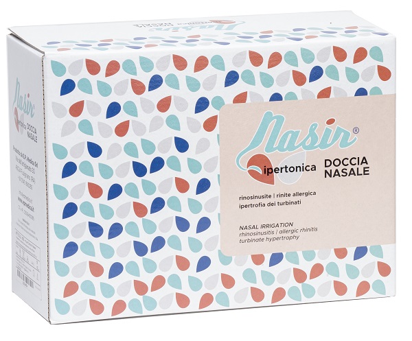 DOCCIA NASALE NARIS CON SOLUZIONE FISIOLOGICA IPERTONICA 8 SACCHE 250 ML + 1 BLISTER - Gruppofarmastore.it