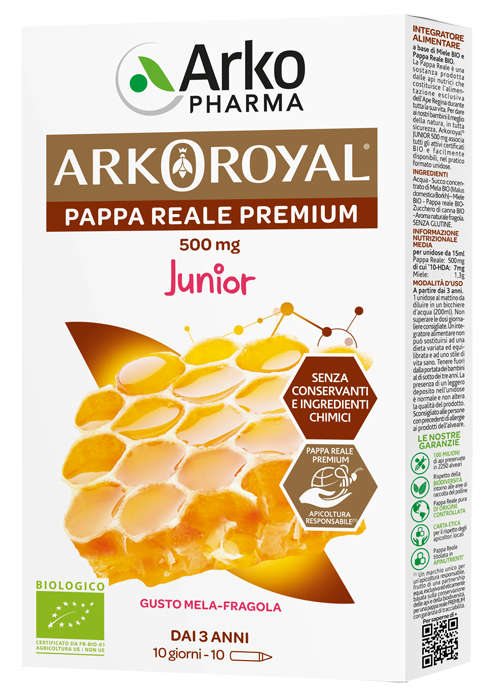 ARKOROYAL PAPPA REALE BIOLOGICA 500 MG 10 UNICA DOSE - Gruppofarmastore.it