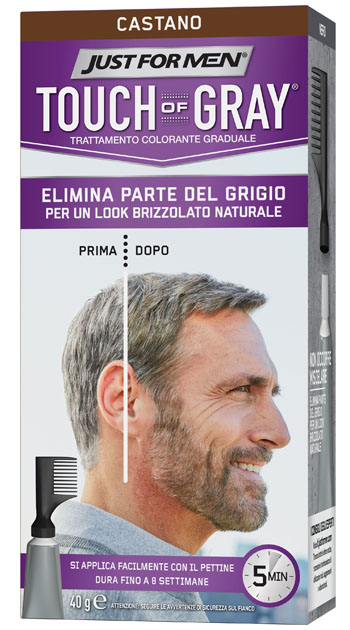 JUST FOR MEN TOUCH OF GRAY CASTANO 40 G - Gruppofarmastore.it
