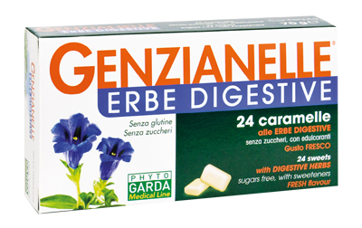 GENZIANELLE ERBE DIGESTIVE SENZA ZUCCHERO 24 CARAMELLE - Gruppofarmastore.it