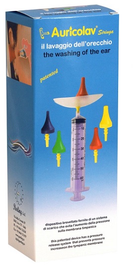 SIRINGA AURICOLAV PER LAVAGGIO AURICOLARE 1 SIRINGA + 4 DISPOSITIVI AURICOLARI - Gruppofarmastore.it
