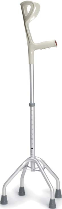 QUADRIPODE BRIO IN ALLUMINIO ANODIZZATO CON APPOGGIO ANTRIBRACHIALE IMPUGNATURA ANATOMICA - Gruppofarmastore.it