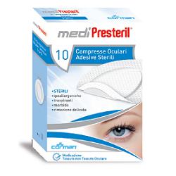 GARZA COMPRESSA OCULARE MEDIPRESTERIL ADESIVA 10 PEZZI - Gruppofarmastore.it