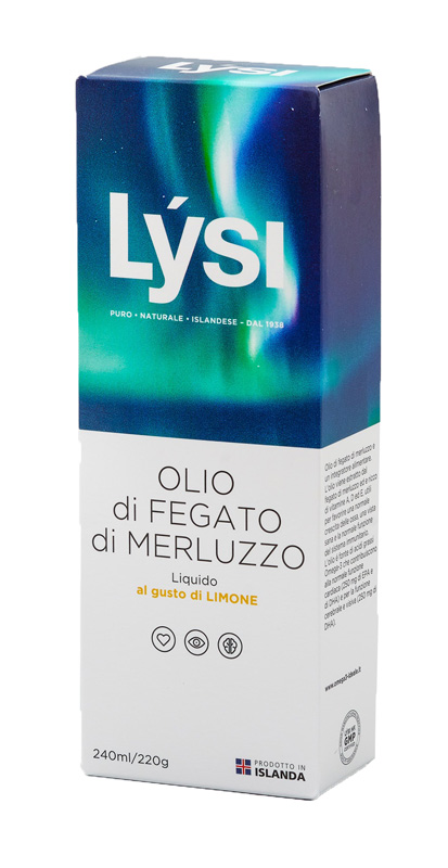 LYSI OLIO FEGATO MERLUZZO LIMONE 240 ML - Gruppofarmastore.it