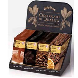 STAINER TAVOLETTA DI CIOCCOLATO FONDENTE ALL'ARANCIA E CANNELLA SENZA ZUCCHERO E SENZA GLUTINE 50 G - Gruppofarmastore.it