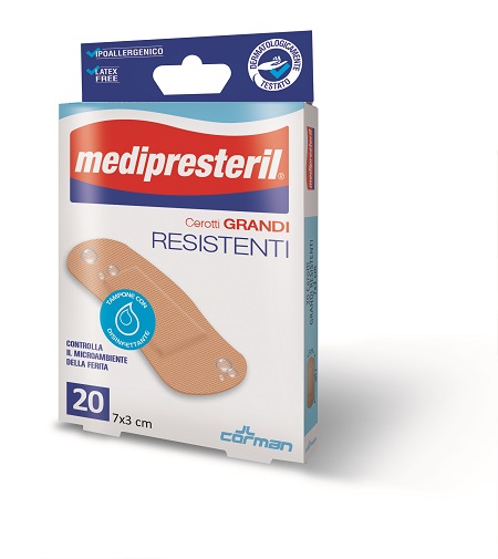 CEROTTO MEDIPRESTERIL RESISTENTI MEDI 7X2CM 20 PEZZI - Gruppofarmastore.it