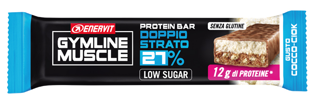 ENERVIT GYMLINE MUSCLE PROTEIN BAR 27% DOPPIO STRATO COCCO-CIOK 1 PEZZO - Gruppofarmastore.it