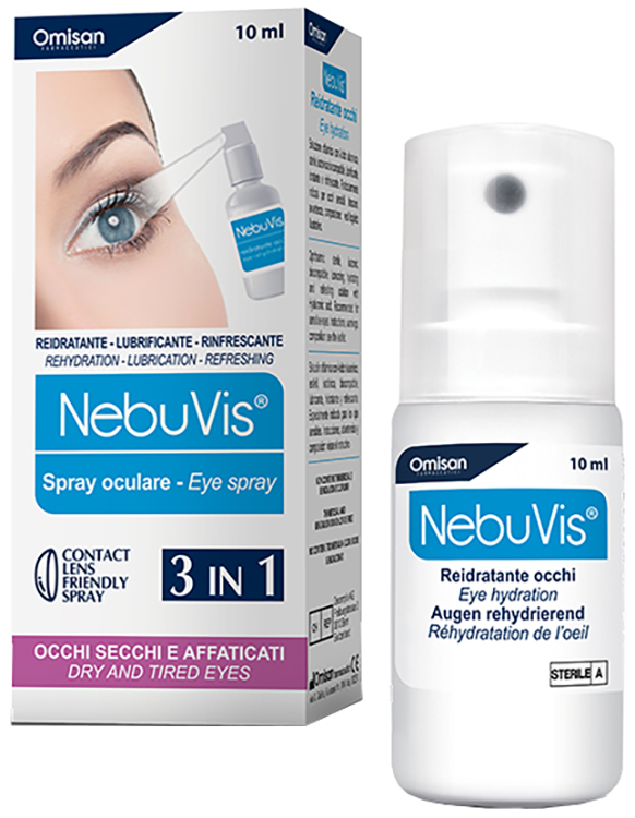 NEBUVIS REIDRATANTE OCCHI SPRAY 10 ML 1 PEZZO - Gruppofarmastore.it