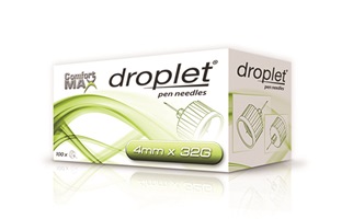 AGO PER PENNA DA INSULINA DROPLET COMFORT MAX 32 GAUGE 4 MM 100 PEZZI - Gruppofarmastore.it