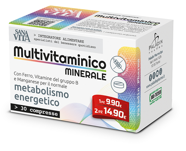 SANAVITA MULTIVITAMINICO MINERALE 30 COMPRESSE - Gruppofarmastore.it