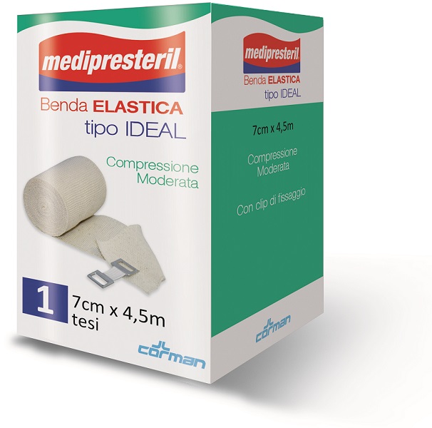 BENDA ELASTICA MEDIPRESTERIL IDEAL CM7X45MT - Gruppofarmastore.it