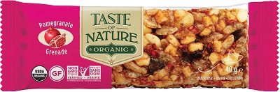 TASTE OF NATURE BARRETTA AL SUCCO DI MELAGRANA BIO VEGAN 40 G - Gruppofarmastore.it